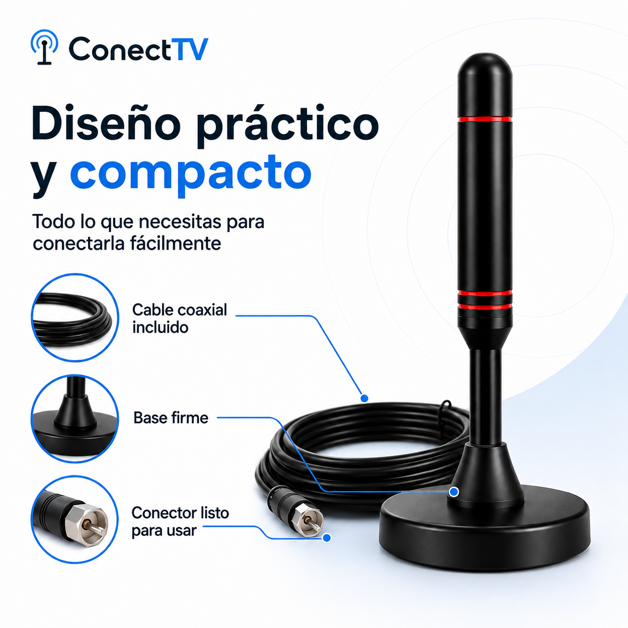 Antena TDT ConectTV™ | Canales HD Gratis sin Mensualidades